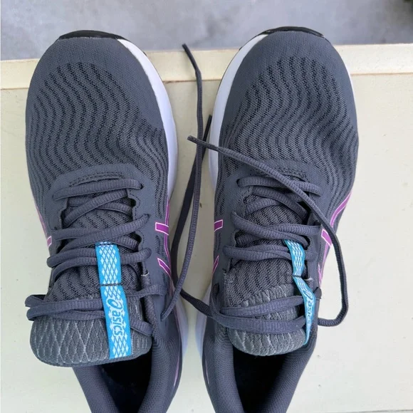ASICS Women's Gray and Purple Athletic Shoes - Picture 6 of 6